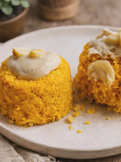 Here is a raw-style gajar halwa, a modern and healthy take on the classic dessert. This version keeps the natural crunch and freshness of the carrots and is topped with a creamy cashew sauce.