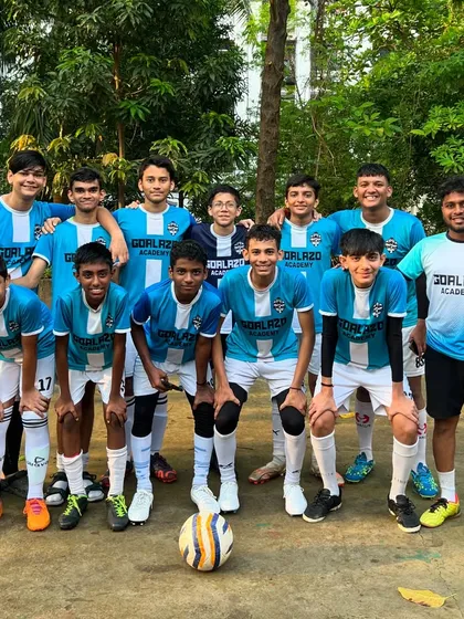 The Under-15 team, posing together. The bonds they form on the pitch last a lifetime.