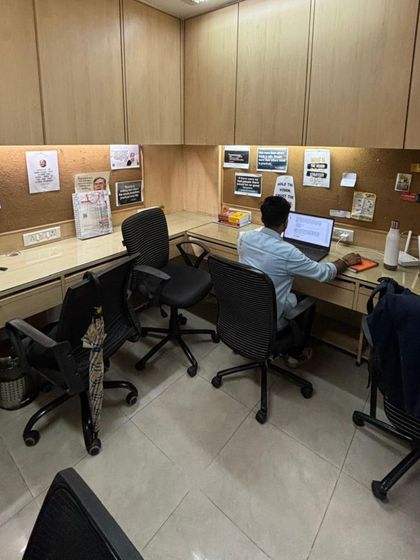 A colleague working in our new Mumbai office space. We are excited to build our practice in this dynamic city.