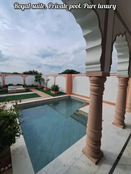 The stunning private pool attached to a royal suite at Buena Vista. This highlights one of the most exclusive features of the resort, perfect for destination weddings or intimate getaways.
