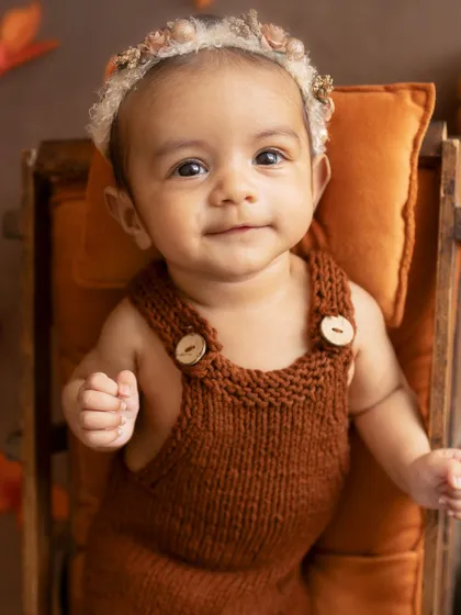 A gentle, happy smile.