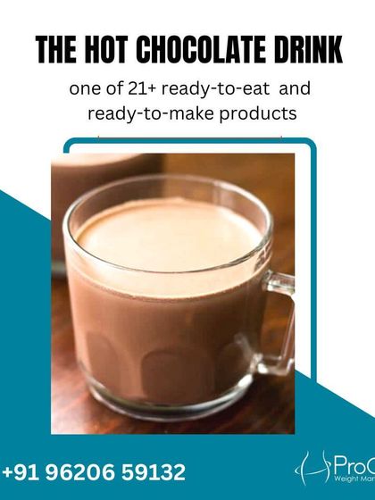 The Hot Chocolate Drink is another of our 21+ ready-to-make products. It's low in fat and carbs, with 15g of protein per serving to help preserve muscle during weight loss.