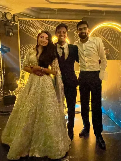 With the happy couple, Shikha and Abhishek. Being part of their special day and ensuring their guests were well-served was our top priority.