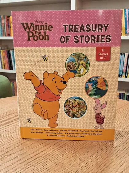 Relive the magic of the Hundred Acre Wood with this 'Winnie the Pooh Treasury of Stories', featuring 12 heartwarming tales.