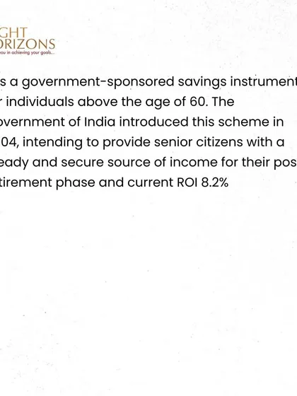 This slide from our bulletin introduces the Senior Citizen Savings Scheme (SCSS). We describe it as a government-sponsored instrument for individuals over 60, providing a steady and secure income post-retirement.