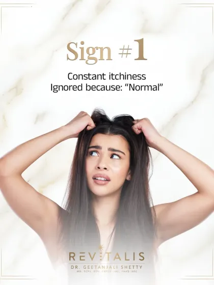 Sign number one of an unhealthy scalp is constant itchiness. Many dismiss it as 'normal,' but it's often a sign of inflammation, dryness, or a fungal issue that needs to be addressed.