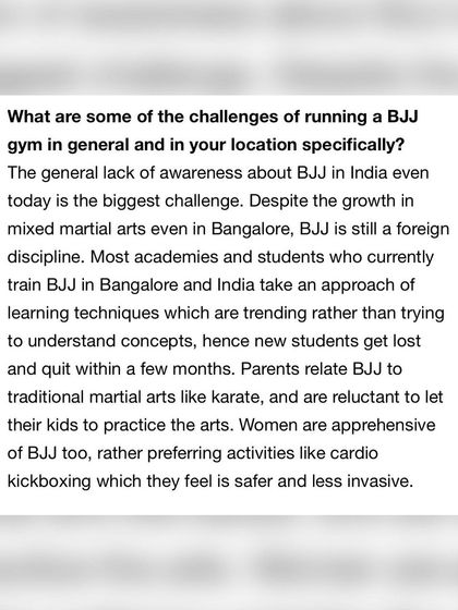 We discuss the challenges of running a BJJ gym in India, from lack of awareness to overcoming misconceptions.
