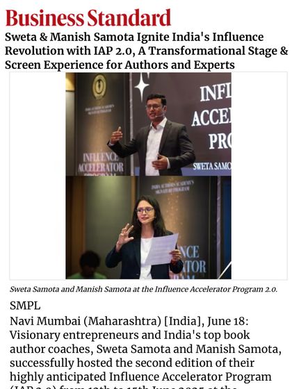 A feature in Business Standard about our 4-day immersive experience designed to unlock the voice and confidence of a new wave of leaders.