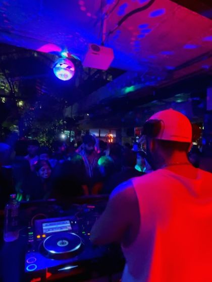 Another shot from behind the console, showing my constant connection with the audience.