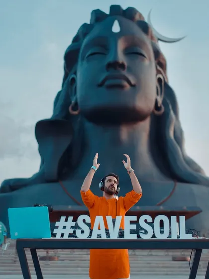 I had the profound opportunity to perform a special set at the Isha Yoga Centre in front of the Adiyogi statue. This moment, supporting the Save Soil movement, represents the deep connection between my spiritual journey and my creative expression.
