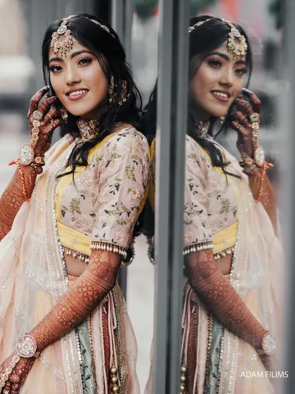 Just look at that smile and that gorgeous henna stain. Seeing my brides so happy and radiant on their wedding day is the best part of what I do.