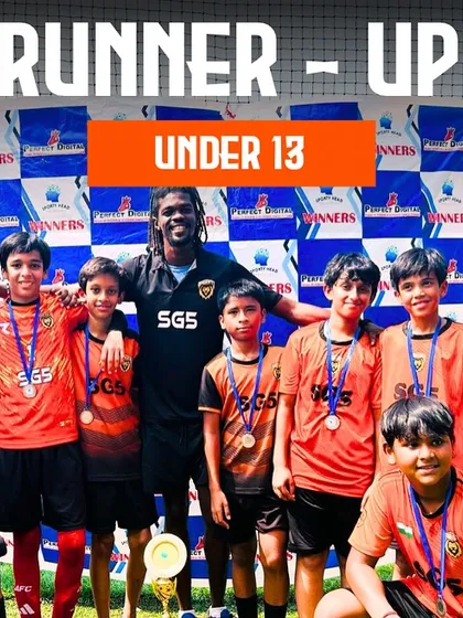 The Under 13 squad, proud runners up. They fought with heart and showed immense potential for the future.