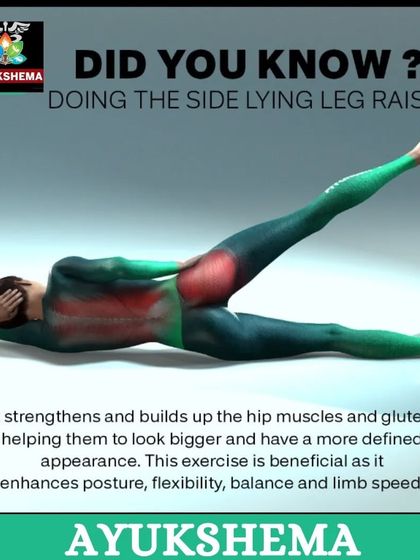 The side-lying leg raise is a great exercise for strengthening the hip muscles and glutes, which helps improve posture, balance, and stability.