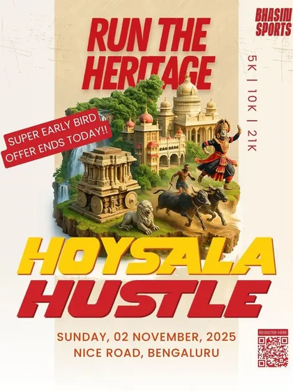 We love to reward those who commit early. This is an example of our super early bird offers for the Hoysala Hustle, giving our community the best value for joining the movement.