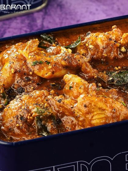 My Chicken Chettinad, packed in our signature tin box, ready to transport your palate to the vibrant streets of the region.
