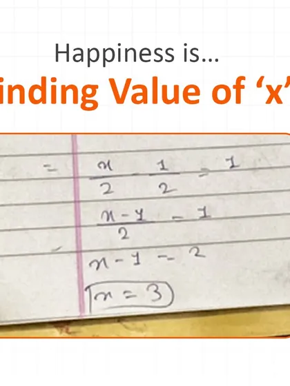 The pure joy of finally finding the value of 'x'. We've all been there. It's these little victories that build a love for problem-solving.