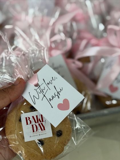 We also do party favors, like these individually wrapped chocolate chip cookies for a school birthday celebration. It's all about the little details.