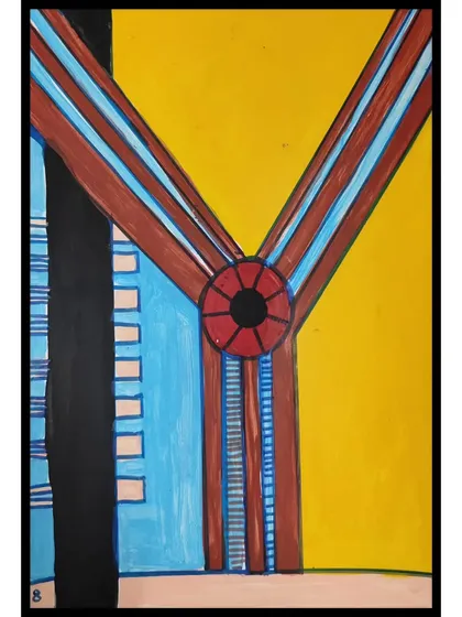 A small, meaningful painting dedicated to the sex workers of India. The proceeds from the sale of this piece and its larger version will go to support the work of my friends at Haanh Hum.