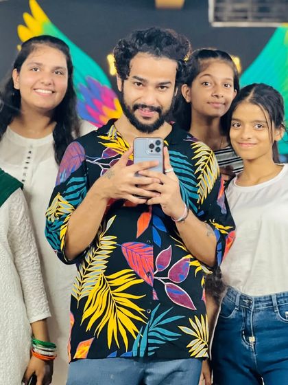 A close-up selfie with some of our senior students. We are a tight-knit community across all age groups.