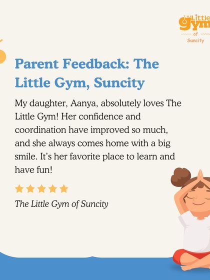 We are so proud to hear how Aanya's confidence and coordination have improved. Our goal is for every child to leave with a big smile, feeling great about what they've accomplished.
