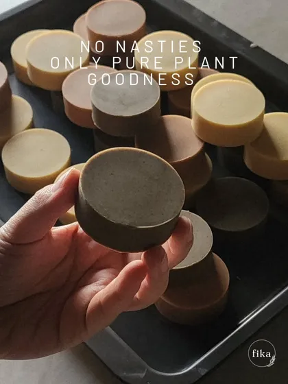 No nasties, only pure plant goodness. These freshly made solid lotion pucks are ready to be packaged, offering a clean, simple, and effective way to moisturize your skin.