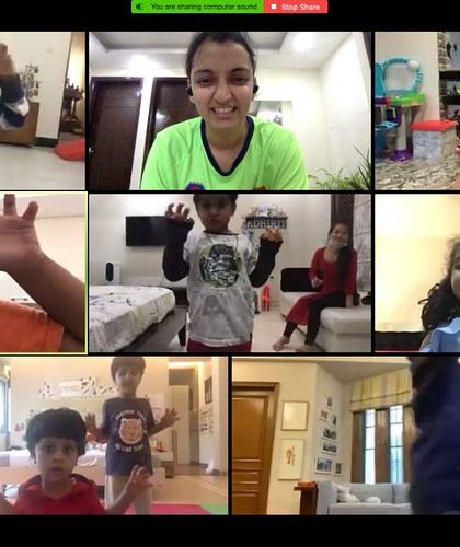 A throwback to our virtual dance days. Even through a screen, we kept the connection and fun alive with activities like making funny faces.