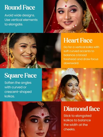 More tips for finding your perfect kolka. We break down the best designs for round, heart, square, and diamond face shapes to help you balance your features beautifully.