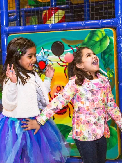 Laughter and fun while playing an interactive wall game. We incorporate different types of activities to engage kids.