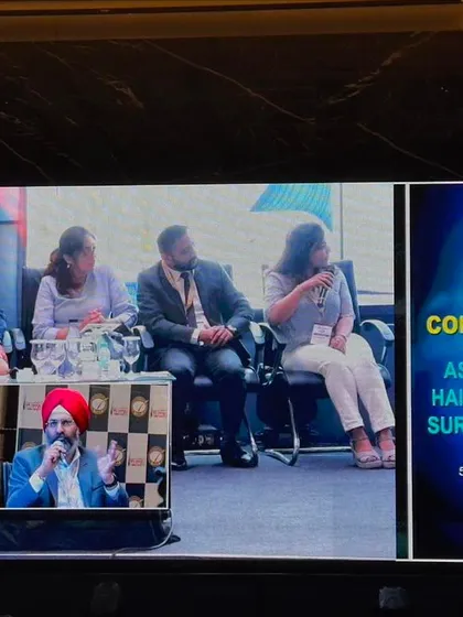 Participating in panel discussions at major conferences like Haircon allows me to debate and share insights on topics like growth factors and dermarollers with other leading surgeons in India.