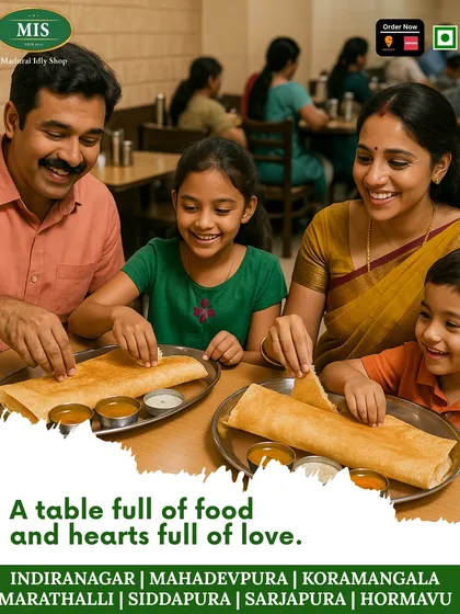 We love seeing families come together over a meal. It’s not just about the food; it’s about creating warm memories, one dosa at a time.