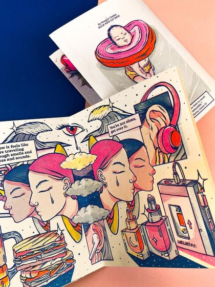 Another interior view of the 'Nostalgia' zine.