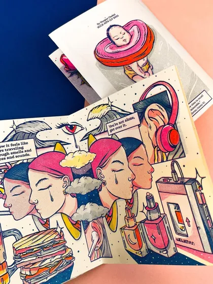 Another interior view of the 'Nostalgia' zine.