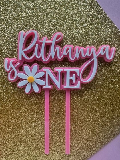 The Party Glitter - Custom Cake & Party Decorations Sleek Acrylic & Wooden Toppers photo 34