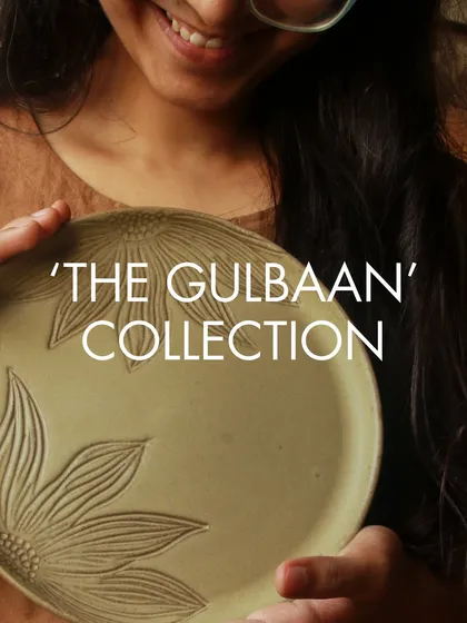 The 'Gulbaan' Collection, created by my student Bhavya. It's a beautiful balance of elegant, hand-carved florals and rustic, grounded forms that feel like home.