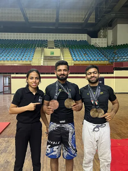 A successful day at the AJP Tour. Our fighters showing off their hard-earned medals after winning multiple fights, with several victories by submission.