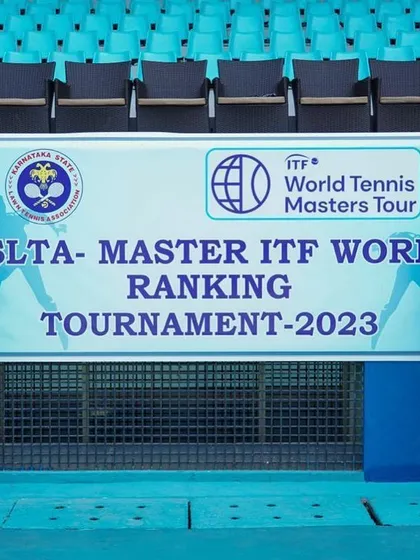Our founder Amogha Shivaram and his partner after winning the doubles title at the ITF World Tennis Masters Tour 2023. This victory is a testament to our core belief that with the right process, success is achievable at any age.