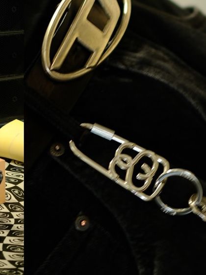 Another collage from the Shabab Intl shoot, showing off some custom accessories alongside the DJ setup.