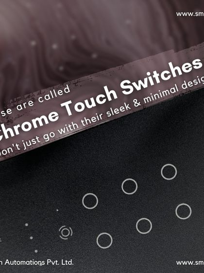 A close-up of the Chrome Touch Switch. Don't just go with their sleek and minimal design; they are packed with features like app and voice control.