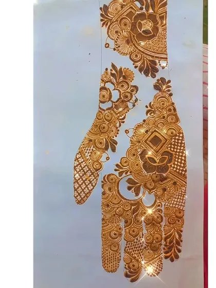 Another angle of the sketched sider design, showing the full flow of the pattern.