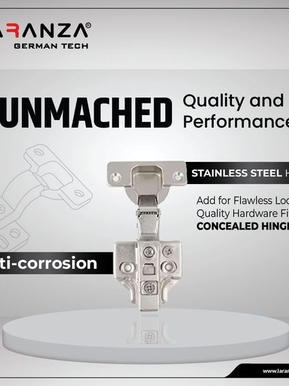 Unmatched quality and performance define my stainless steel concealed hinges. They are anti-corrosion and provide a flawless look for any high-quality installation.