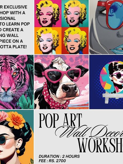 Join my exclusive workshop to learn Pop Art and create a stunning wall decor piece on a terracotta plate. It is a fun way to explore bold colors and iconic imagery.