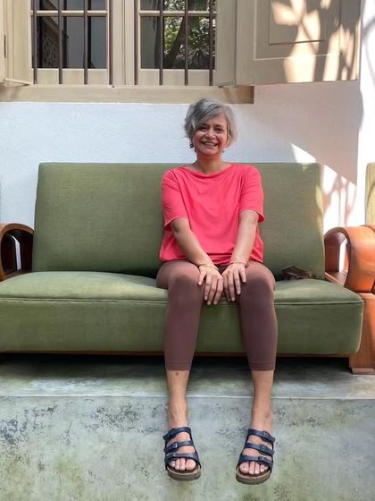 Feeling refreshed and recharged during our Sri Lanka retreat. A simple, happy moment sitting on a couch, soaking in the peaceful atmosphere. This is the feeling of balance and contentment I hope everyone finds.