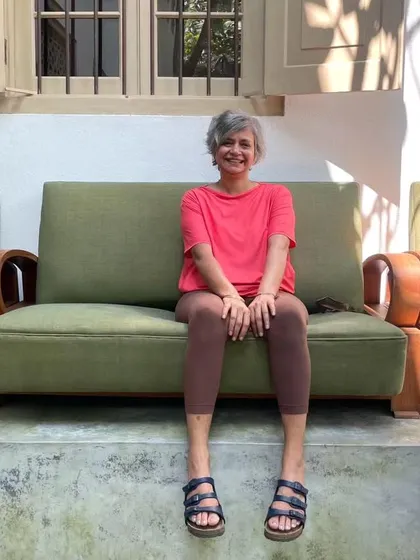 Feeling refreshed and recharged during our Sri Lanka retreat. A simple, happy moment sitting on a couch, soaking in the peaceful atmosphere. This is the feeling of balance and contentment I hope everyone finds.