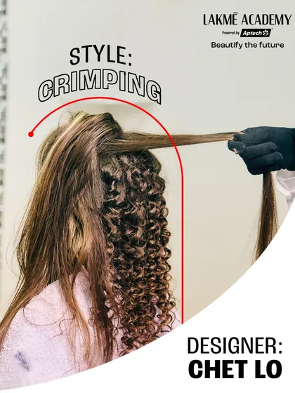 Trendspotting at London Fashion Week: Crimping, as seen on the Chet Lo runway. My courses teach you how to recreate these high-fashion looks.
