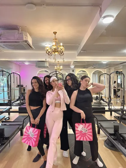 The best kind of group therapy is a Pilates session with your besties. This is what it’s all about: community, support, and a post-workout glow.