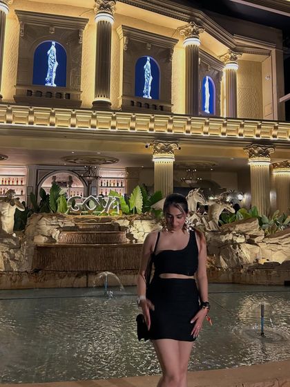 A final look at the elegant black dress. This is a classic, go-to option for any evening event.