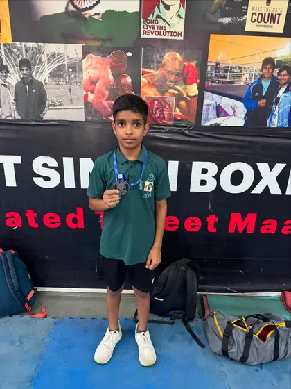 Shabash Sarthak. Posing with his silver medal from the CBSE North Zone Boxing Championship, a result of his dedication in the gym.