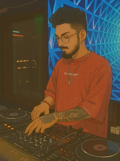 Music is an art, and this is how I see it. This custom illustration captures my focus and passion for creating the perfect mix, blending different genres to create a unique sound for your event.