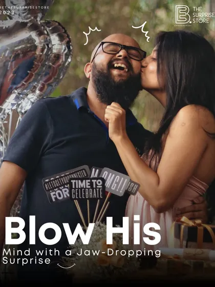 Ready to blow his mind? This graphic captures the fun and excitement of surprising your man with a jaw-dropping experience he'll never see coming.