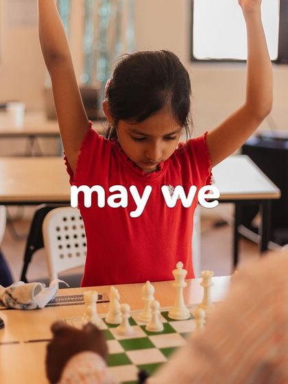 A young girl celebrates a checkmate, a perfect metaphor for the strategic thinking and confidence we nurture in all our students. Happy Women's Day.